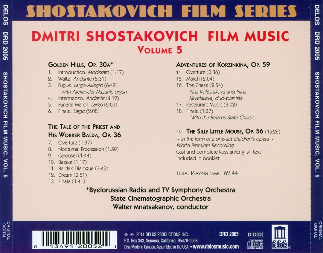 Shostakovich Film Series, Vol. 5 cover art