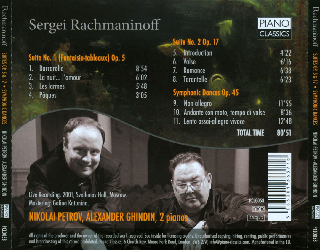 Rachmaninoff: Suites, Opp. 5 & 17; Symphonic Dances cover art