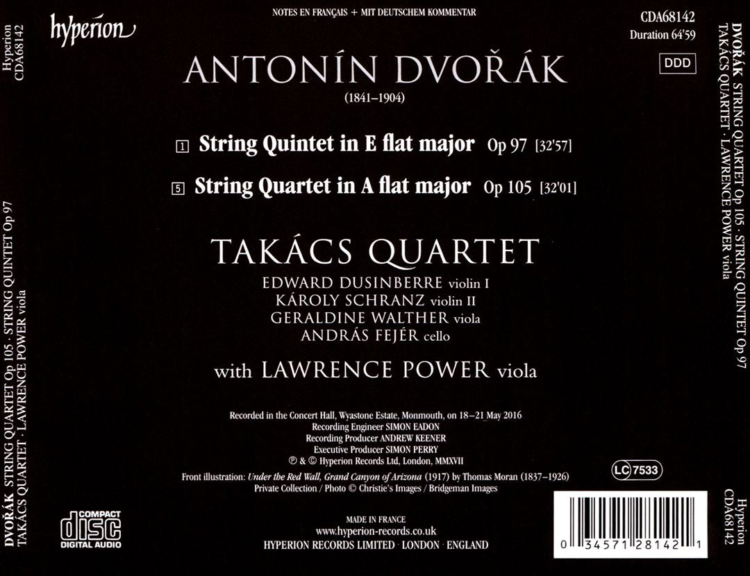 Dvorák: String Quartet Op. 105; String Quintet Op. 97 cover art