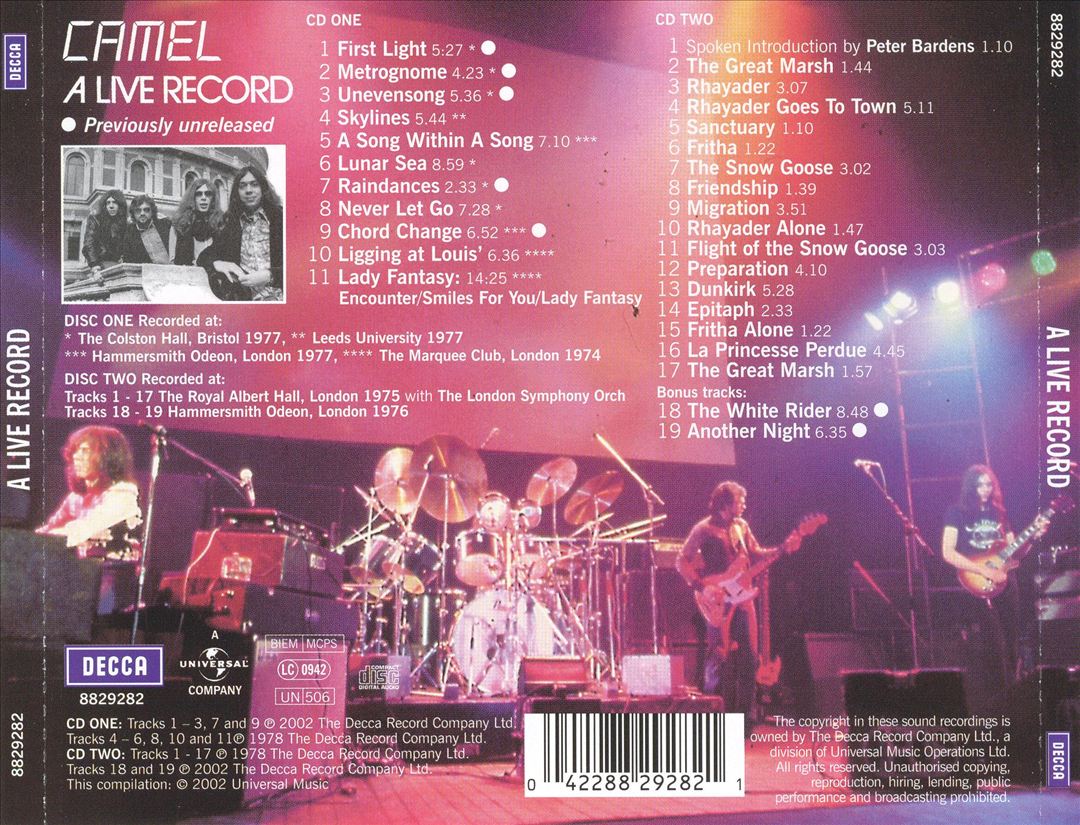 A Live Record [UK Bonus Tracks] cover art