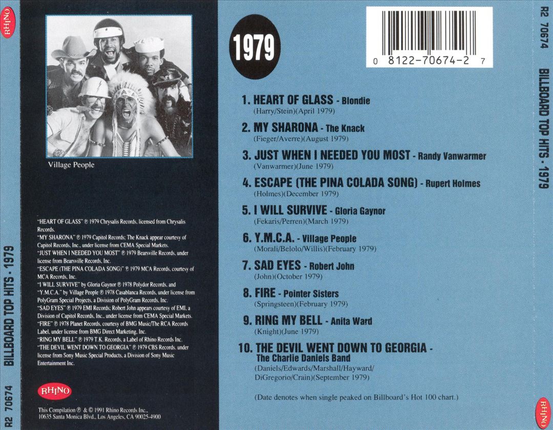 Billboard Top Hits: 1979 cover art