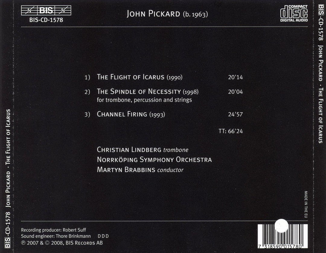 John Pickard: The Flight of Icarus; The Spindle of Necessity; Channel Firing cover art