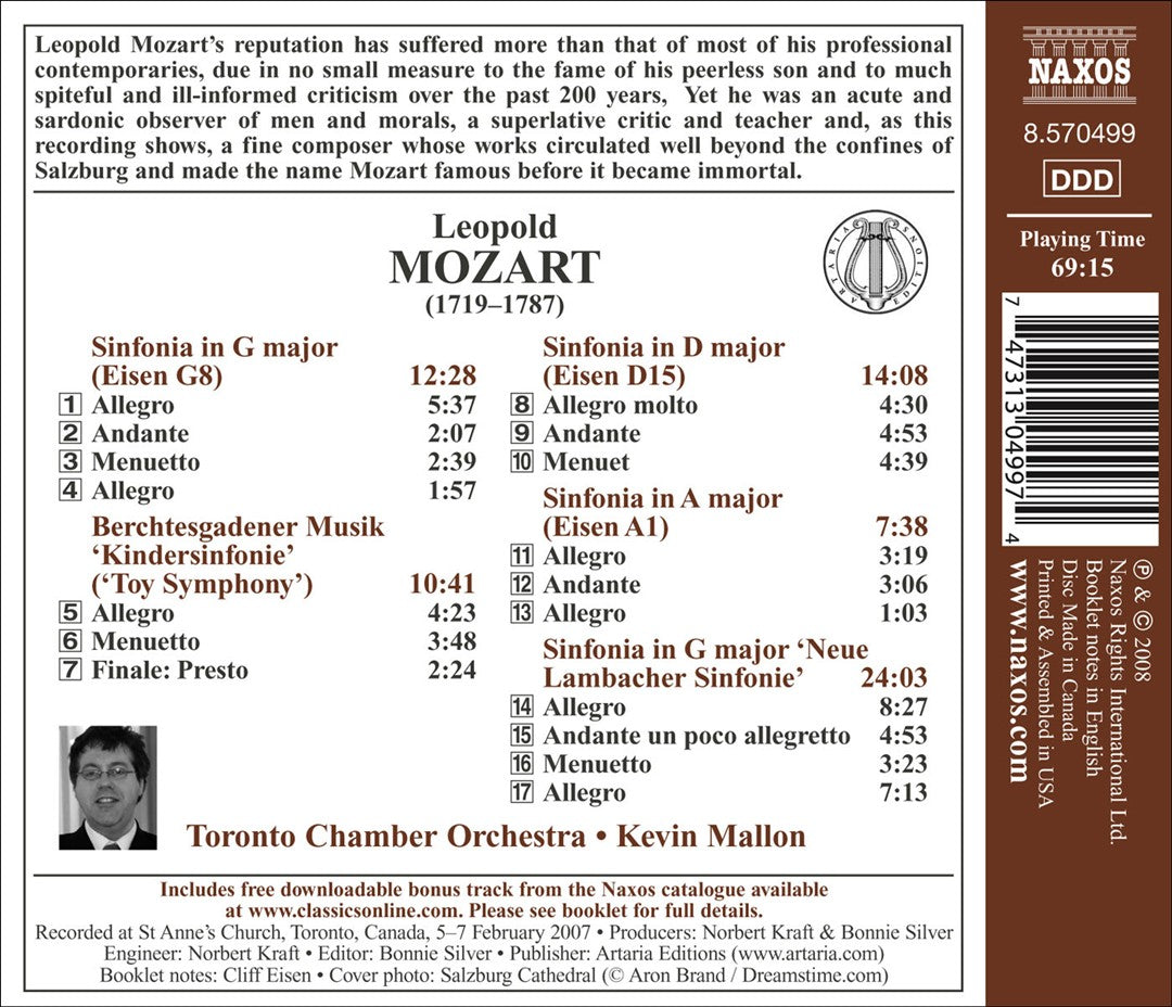 Leopold Mozart: Toy Symphony cover art