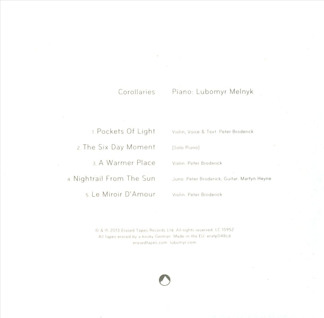 Corollaries cover art