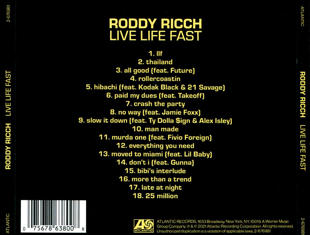 Live Life Fast cover art