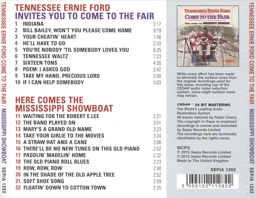 Tennessee Ernie Ford Invites You To Come To the Fair/Here Comes the Mississippi Showboat cover art