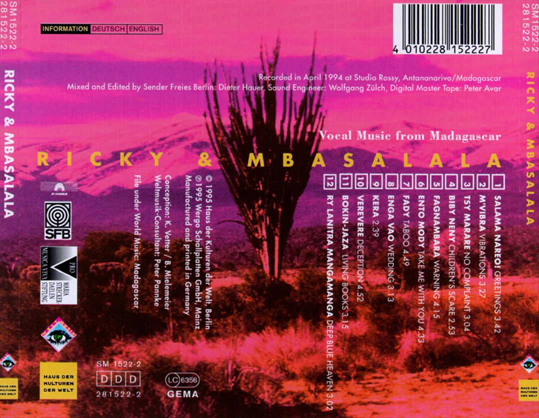 Vocal Music of Madagascar cover art
