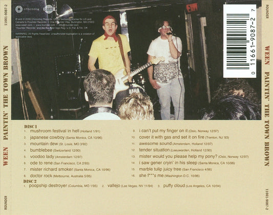 Paintin' the Town Brown: Ween Live '90-'98 cover art