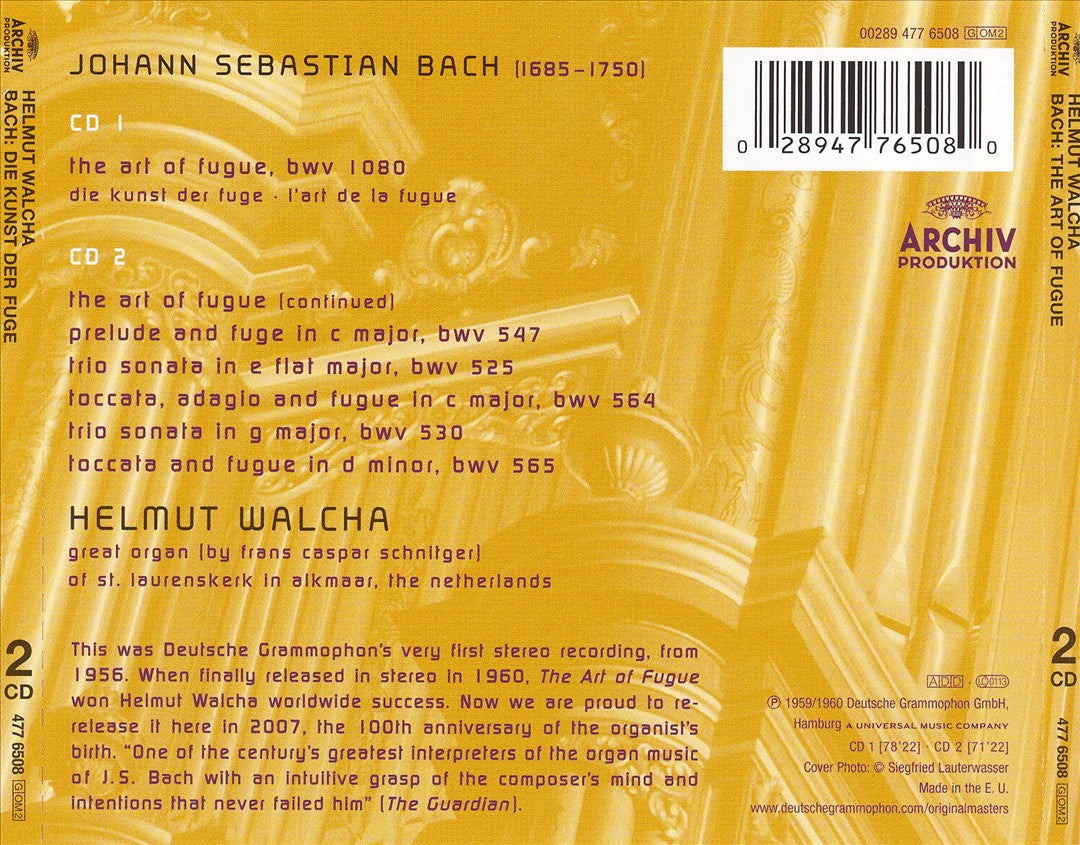 Bach: The Art Of Fugue cover art