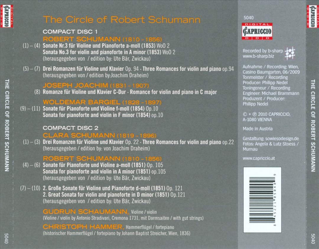 Circle of Robert Schumann cover art