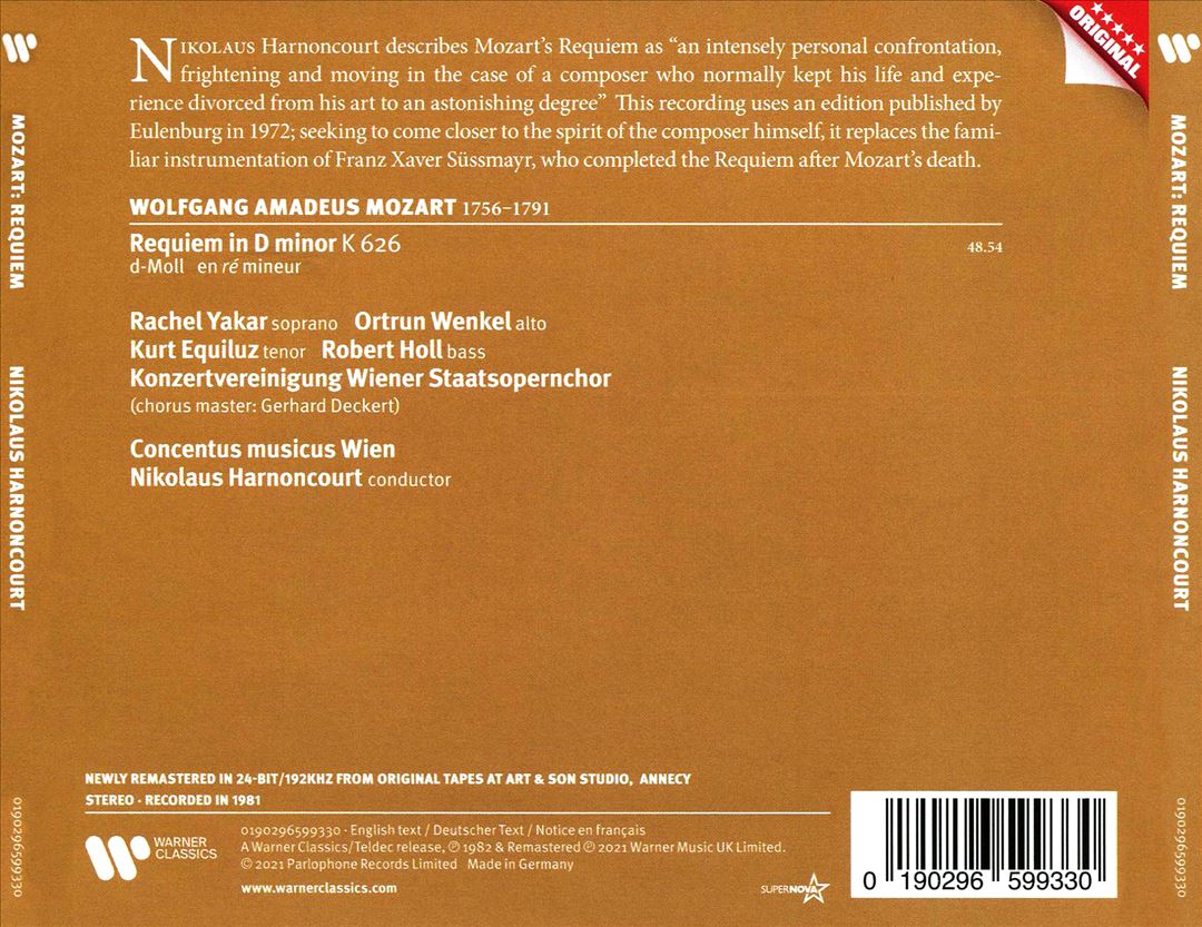 Mozart: Requiem cover art