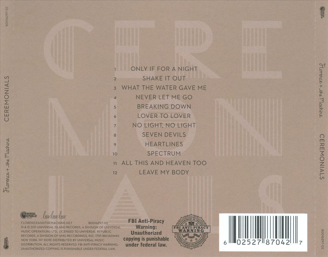 Ceremonials cover art