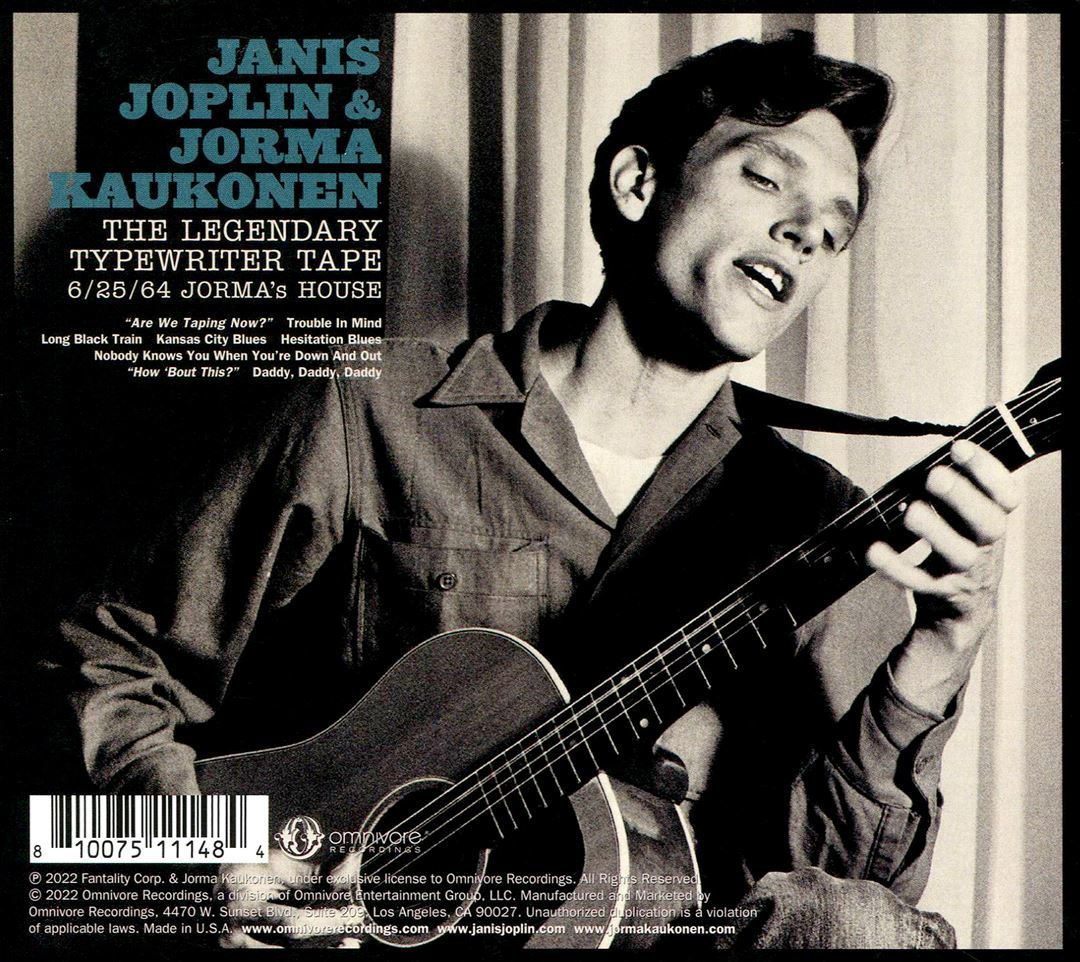 Legendary Typewriter Tape: June 25, 1964 Jorma's House cover art