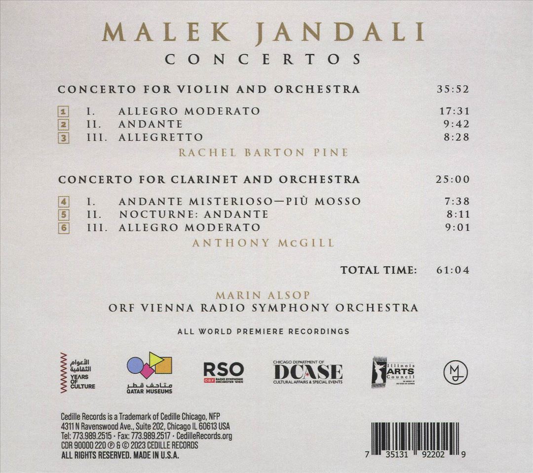 Malek Jandali: Concertos cover art