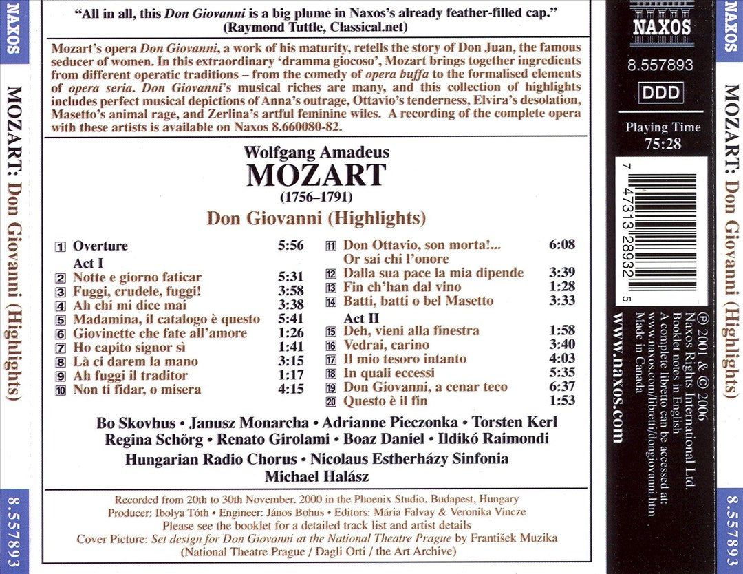 Mozart: Don Giovanni [Highlights] cover art