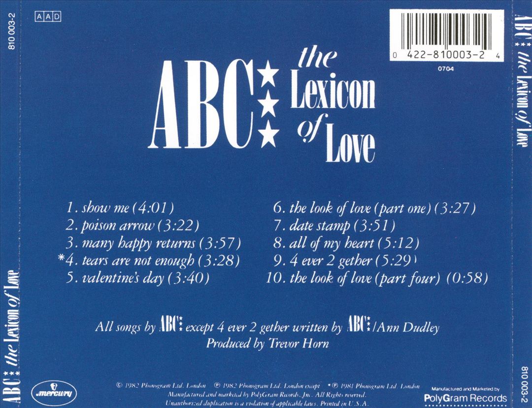 Lexicon of Love cover art