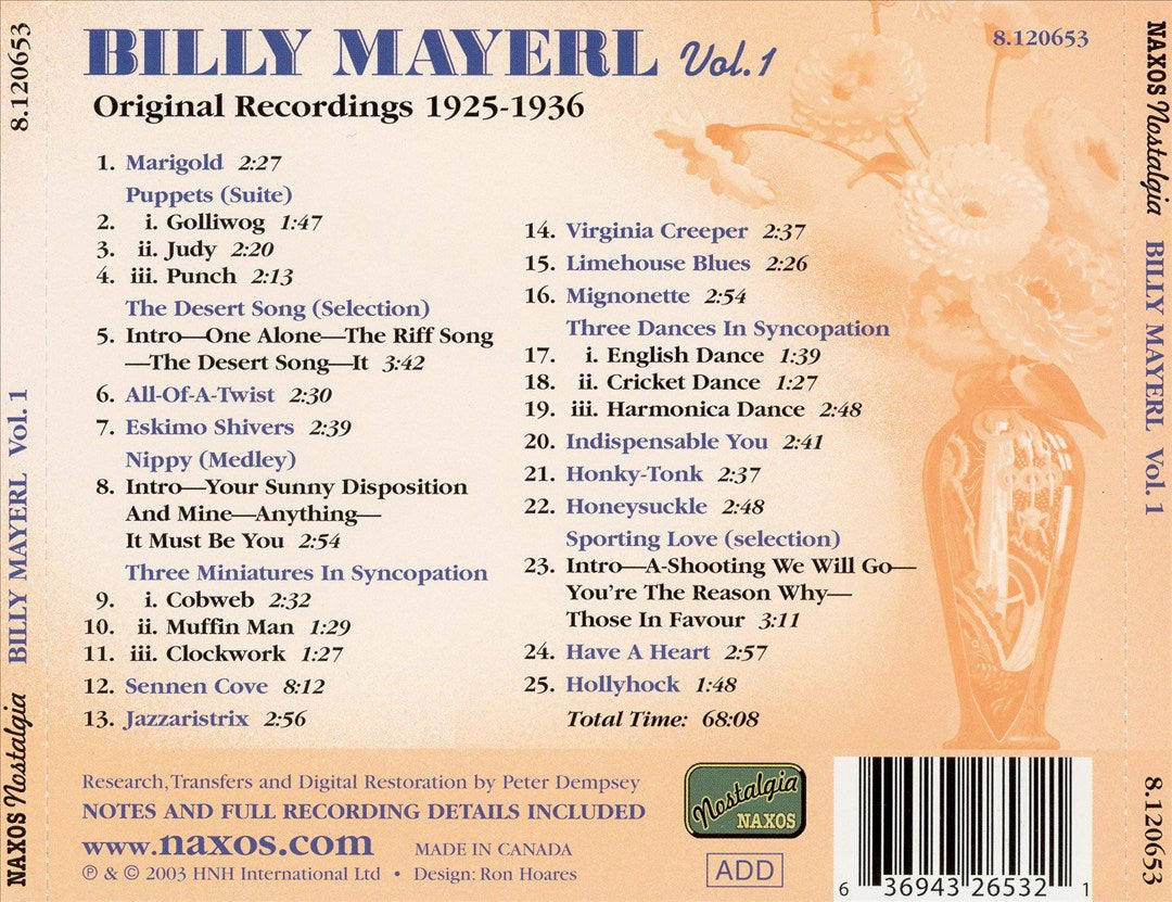 Billy Mayerl: Original Recordings, Vol. 1 cover art