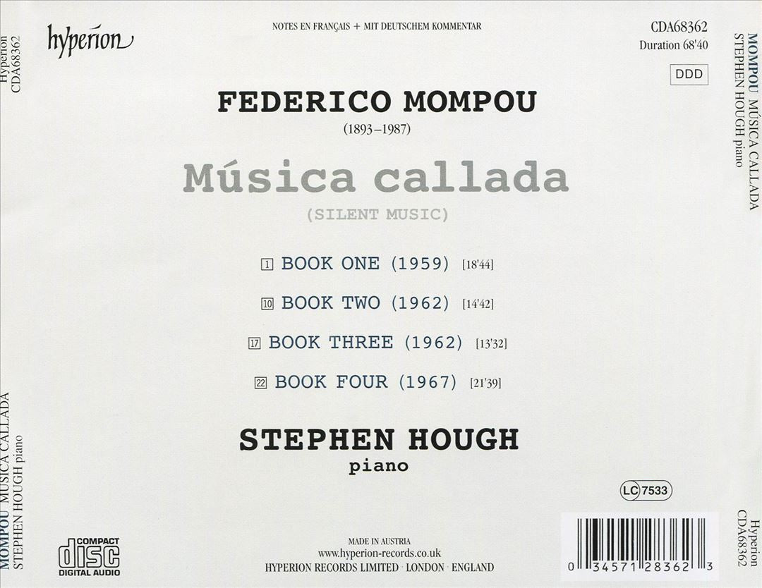 Mompou: Música callada cover art