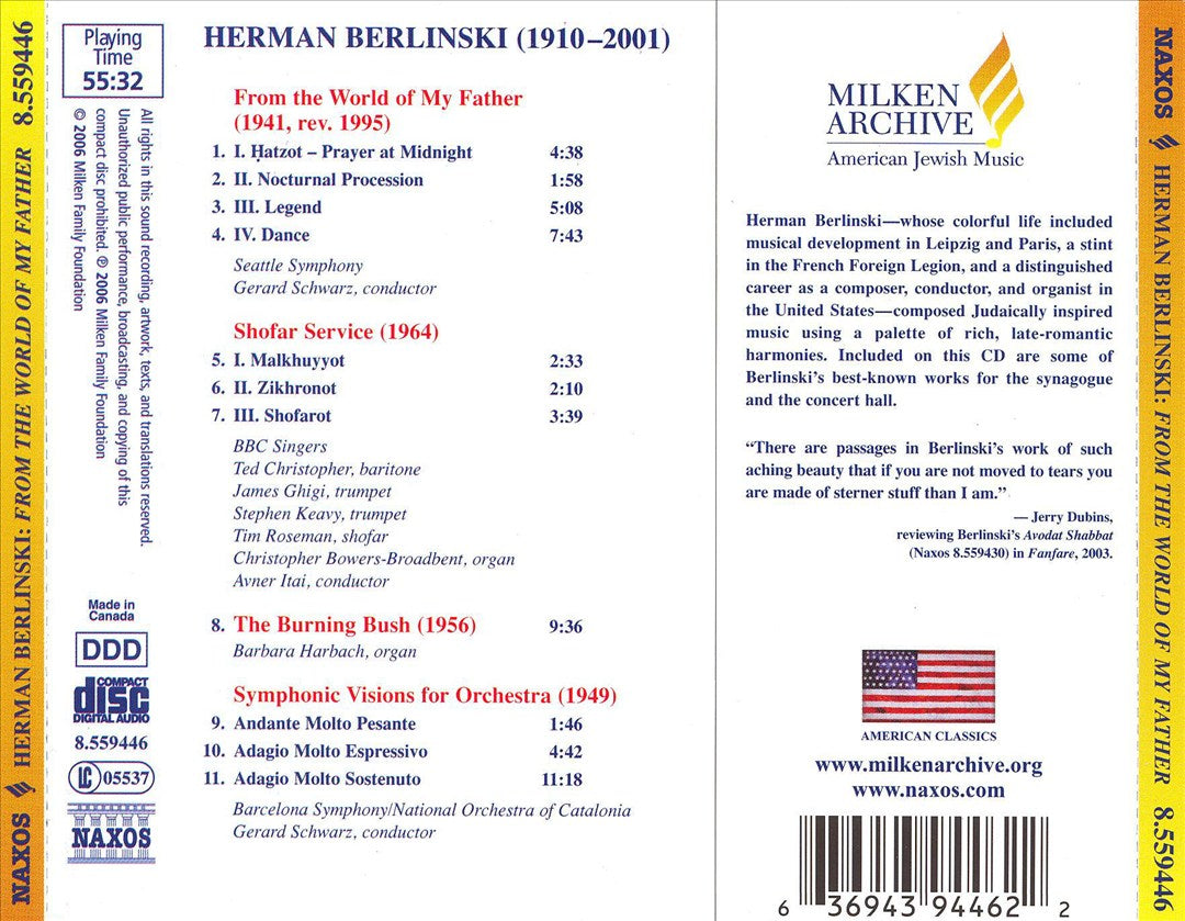 Herman Berlinski: From the World of My Father cover art