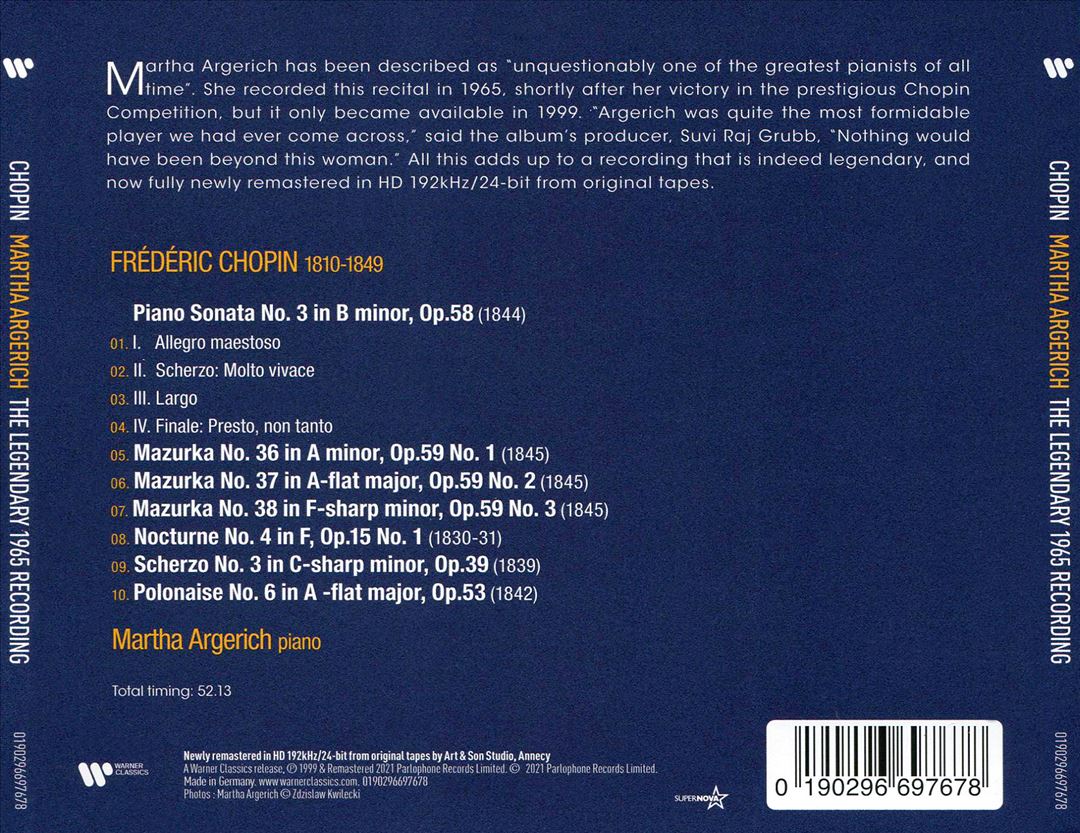 Chopin: The Legendary 1965 Recording cover art
