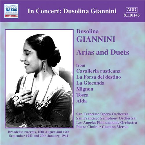 Dusolina Giannini Sings Arias and Duets cover art