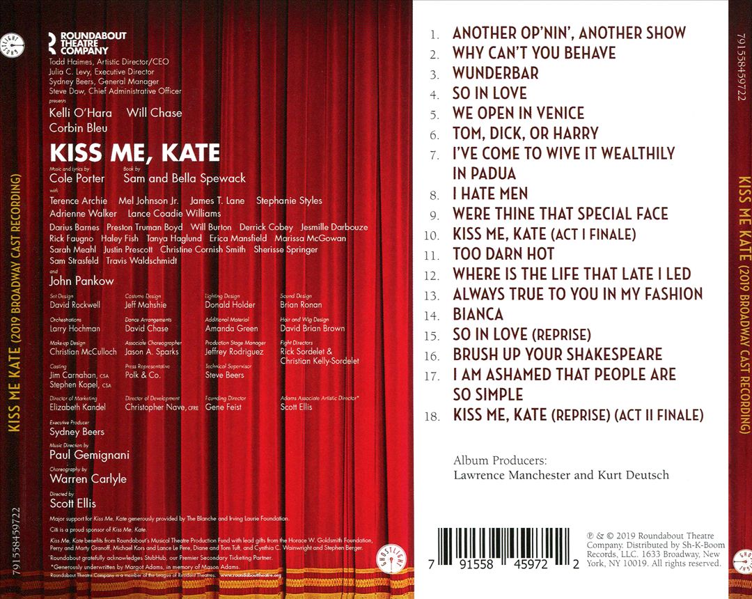 Kiss Me, Kate! [2019 Broadway Cast Recording] cover art