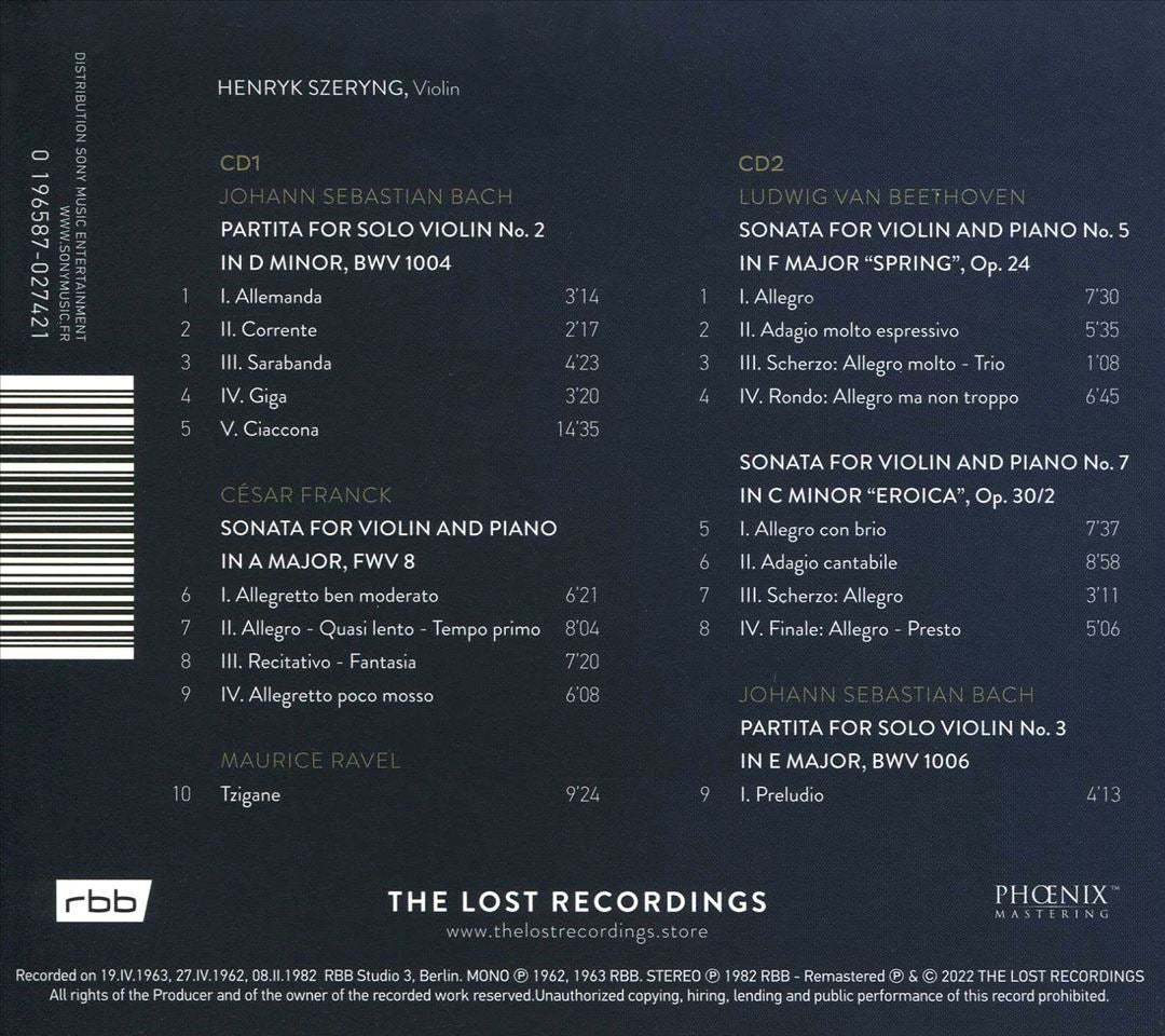 Henryk Szeryng: The Unreleased Berlin Studio Recordings cover art