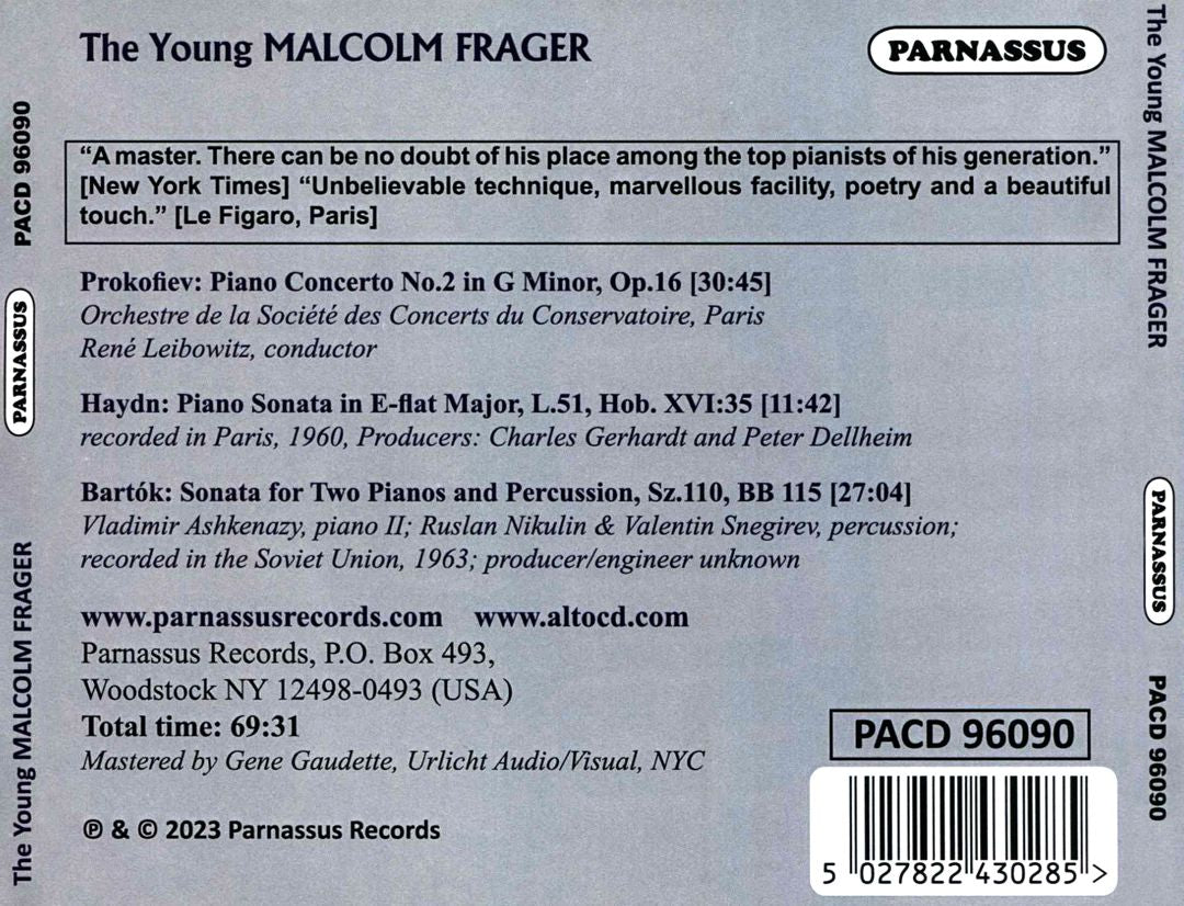 Young Malcolm Frager cover art
