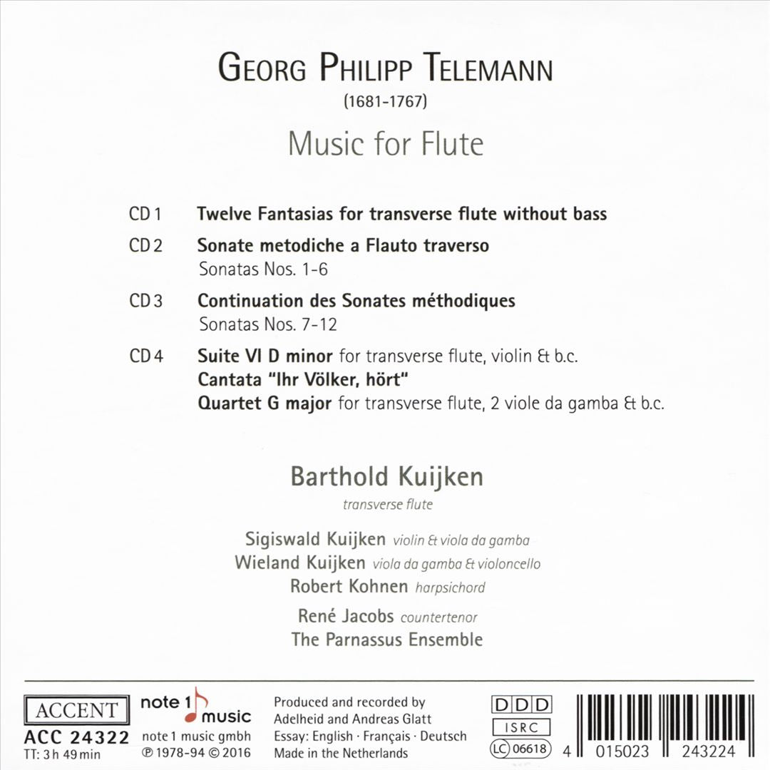 G.P. Telemann: Music for Flute cover art