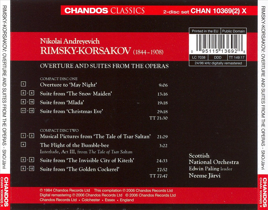 Rimsky-Korsakov: Overture and Suites from the Operas cover art