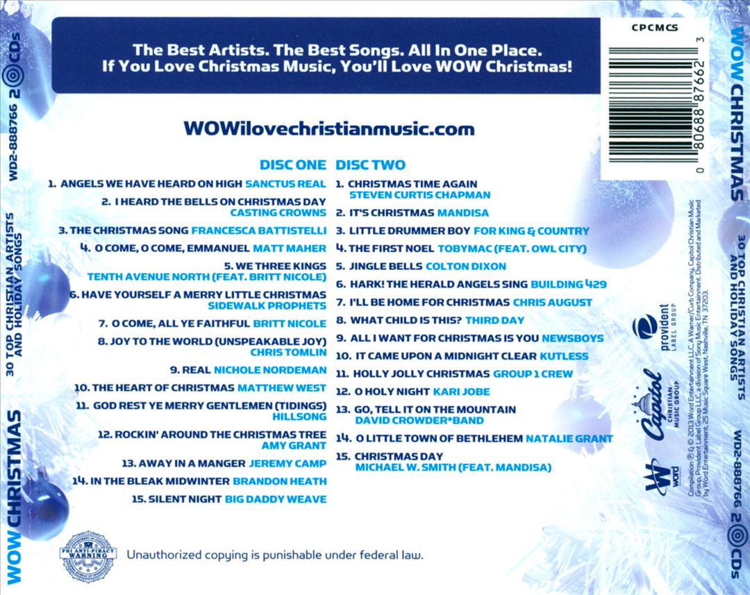 Wow Christmas: 30 Top Christian Artists and Holiday Songs cover art