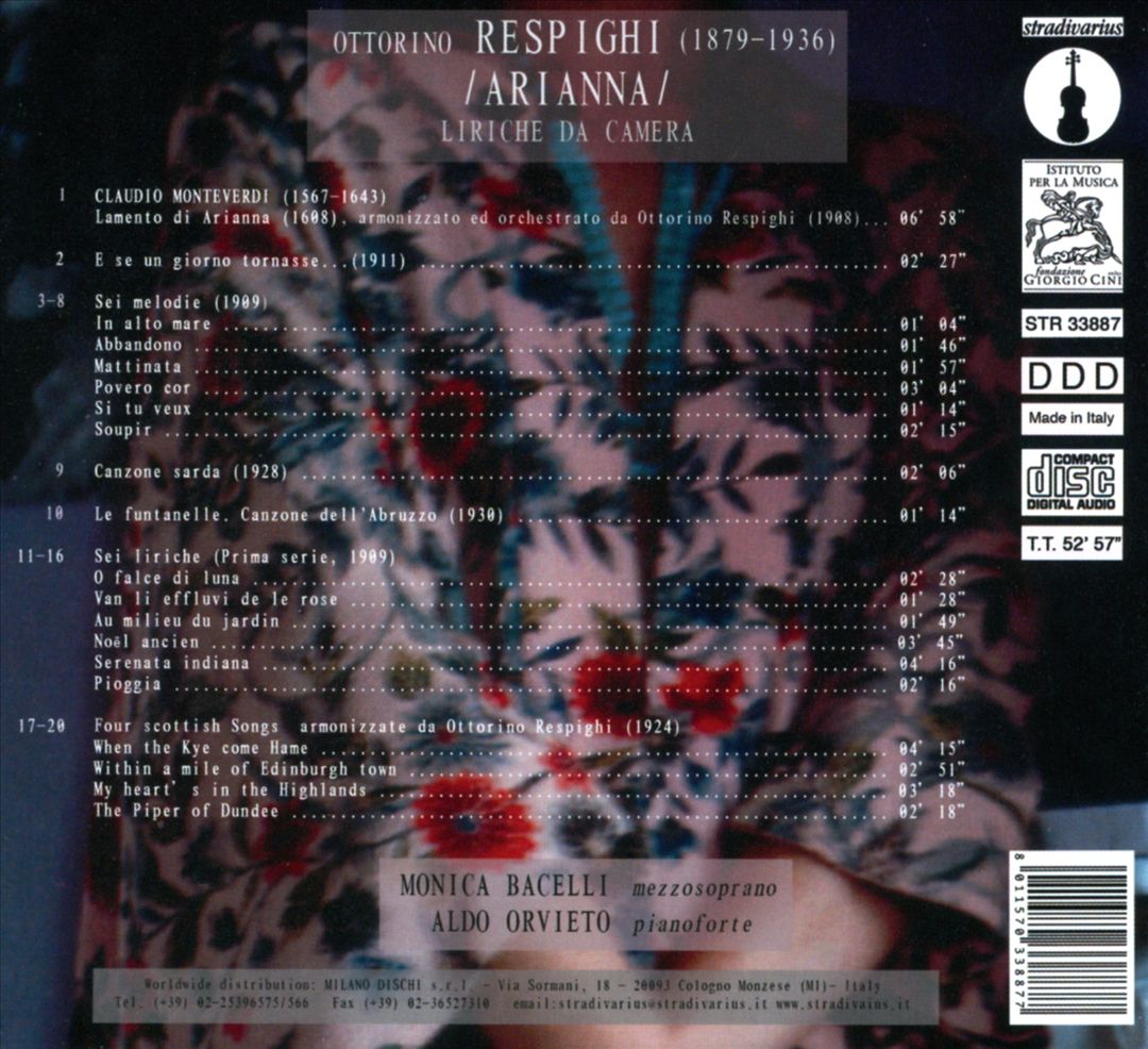 Respighi: Arianna - Liriche da Camera cover art