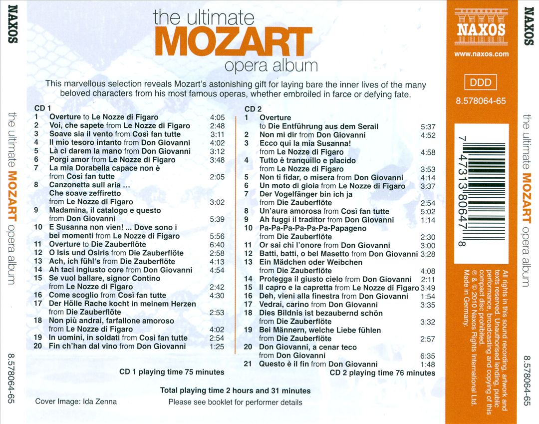 Ultimate Mozart Opera Album cover art