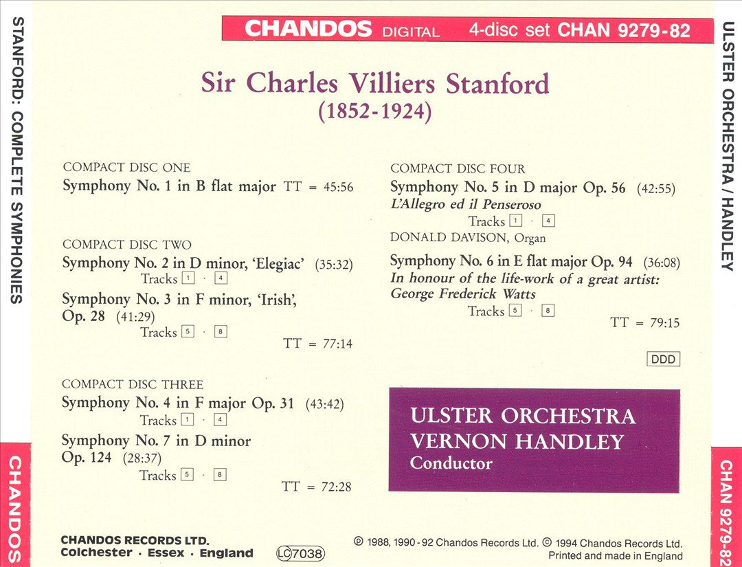 Stanford: Symphonies 1-7 cover art