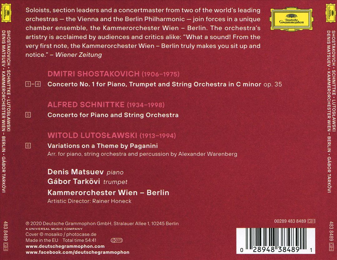 Shostakovich, Schnittke, Lutoslawski cover art