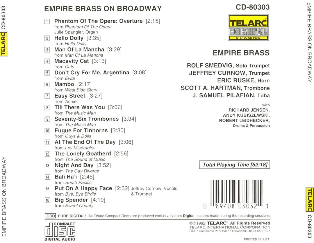 Empire Brass on Broadway cover art