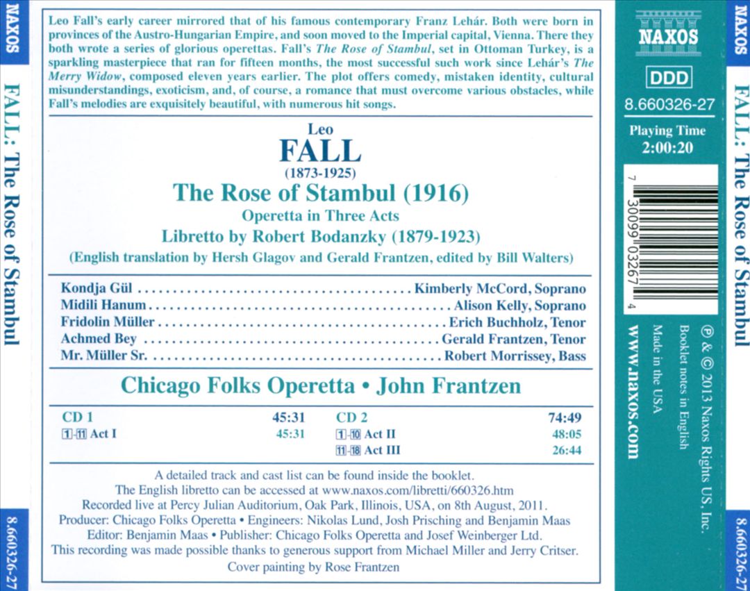 Leo Fall: The Rose of Stambul cover art