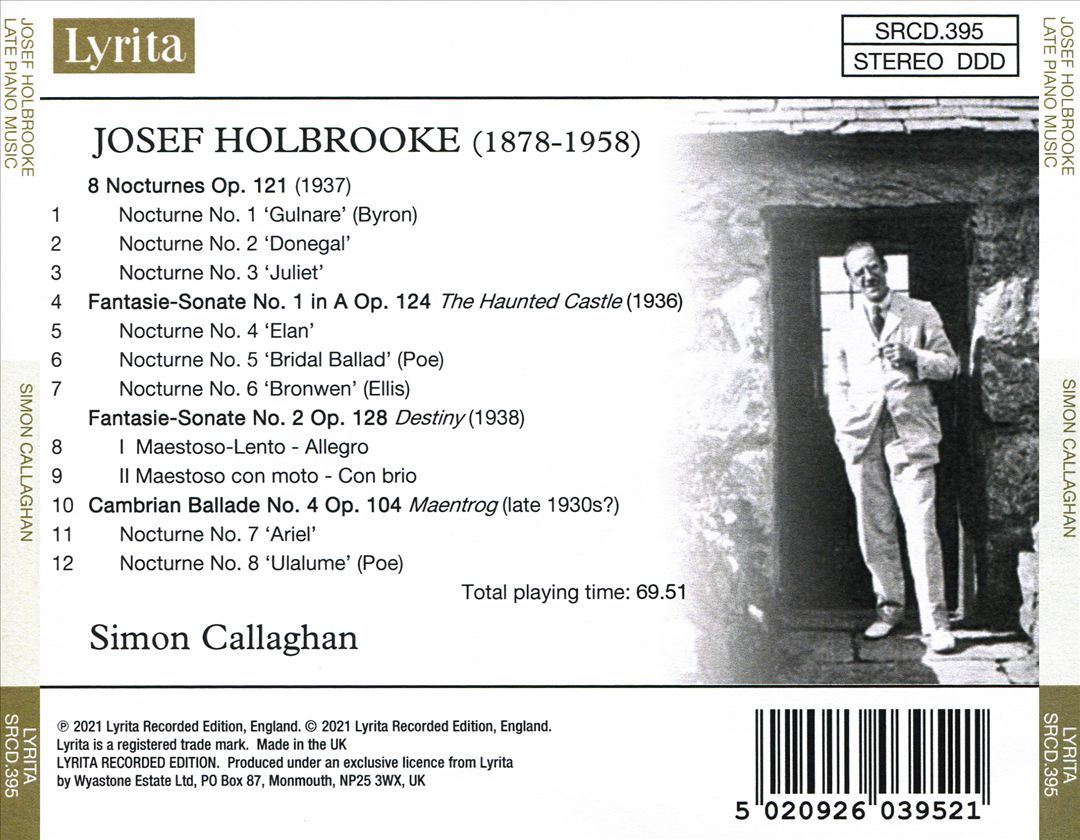 Josef Holbrooke: Late Piano Music cover art