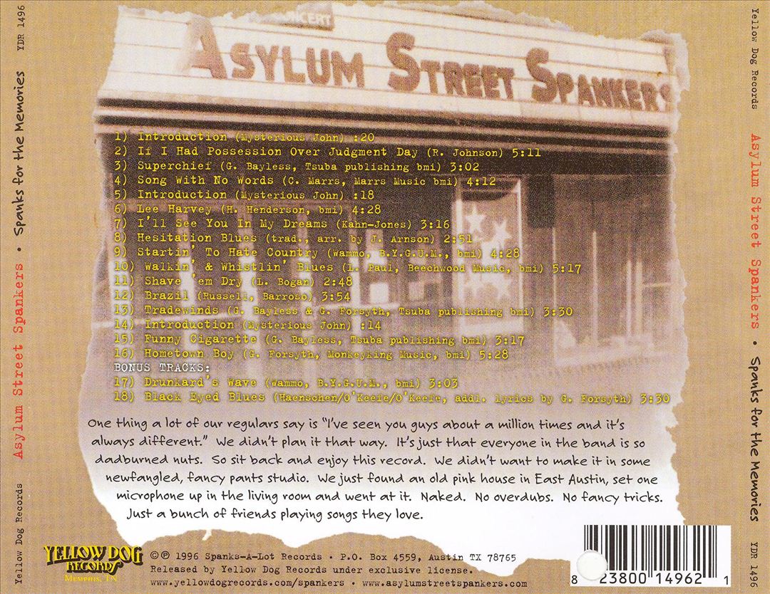 Spanks for the Memories [Bonus Tracks] cover art