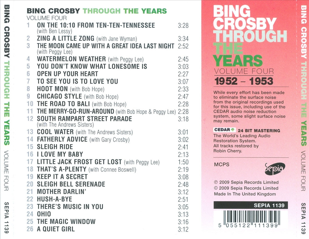 Through the Years, Vol. 4: 1952-1953 cover art