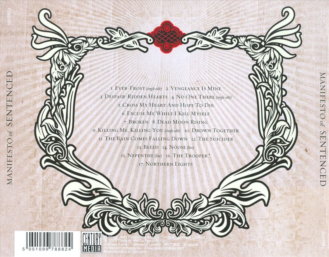 Manifesto of Sentenced cover art