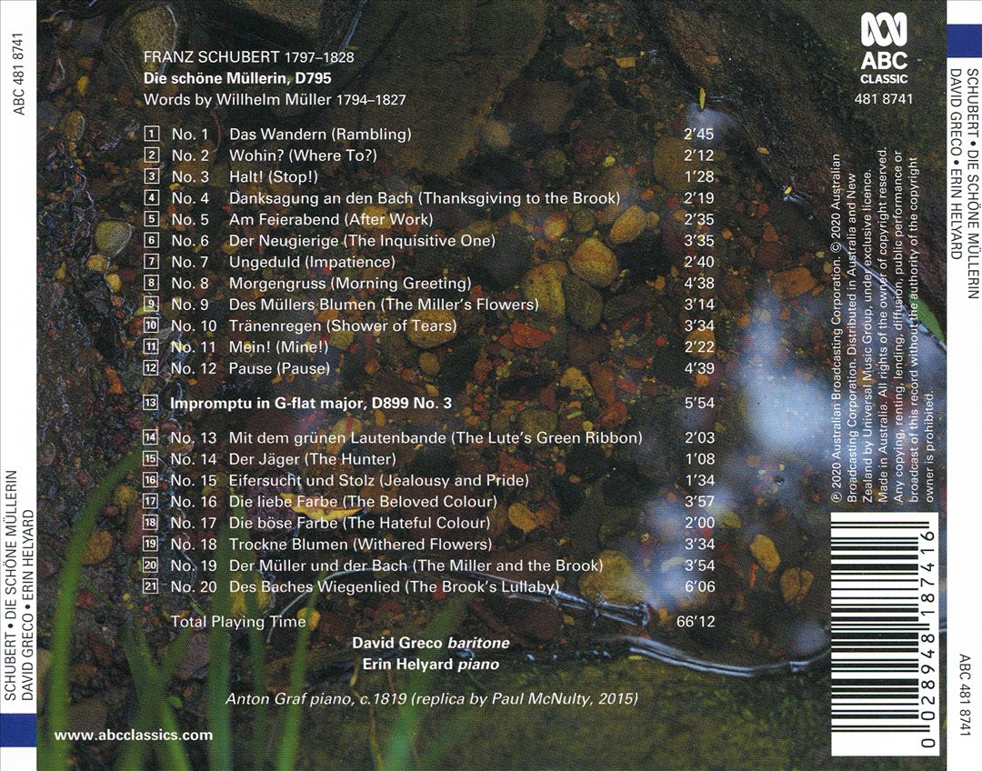 Schubert: Die schone Müllerin cover art