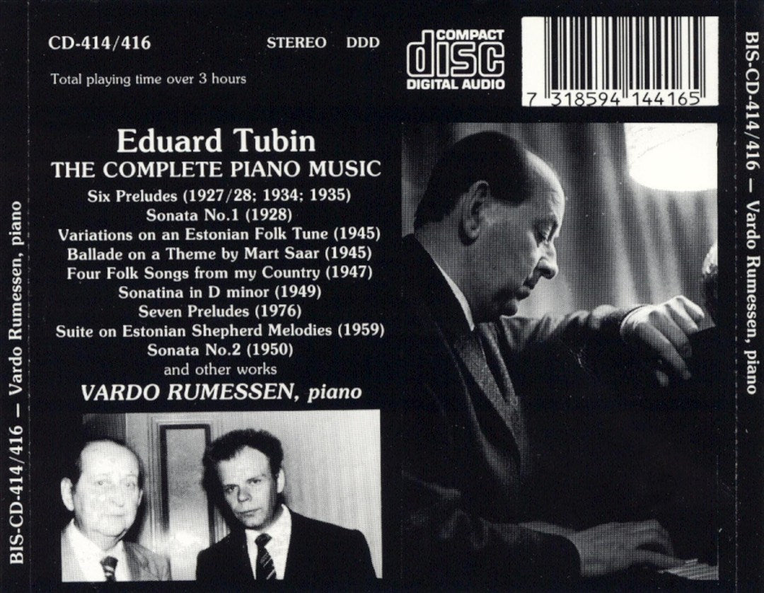 Eduard Tubin: The Complete Piano Music cover art