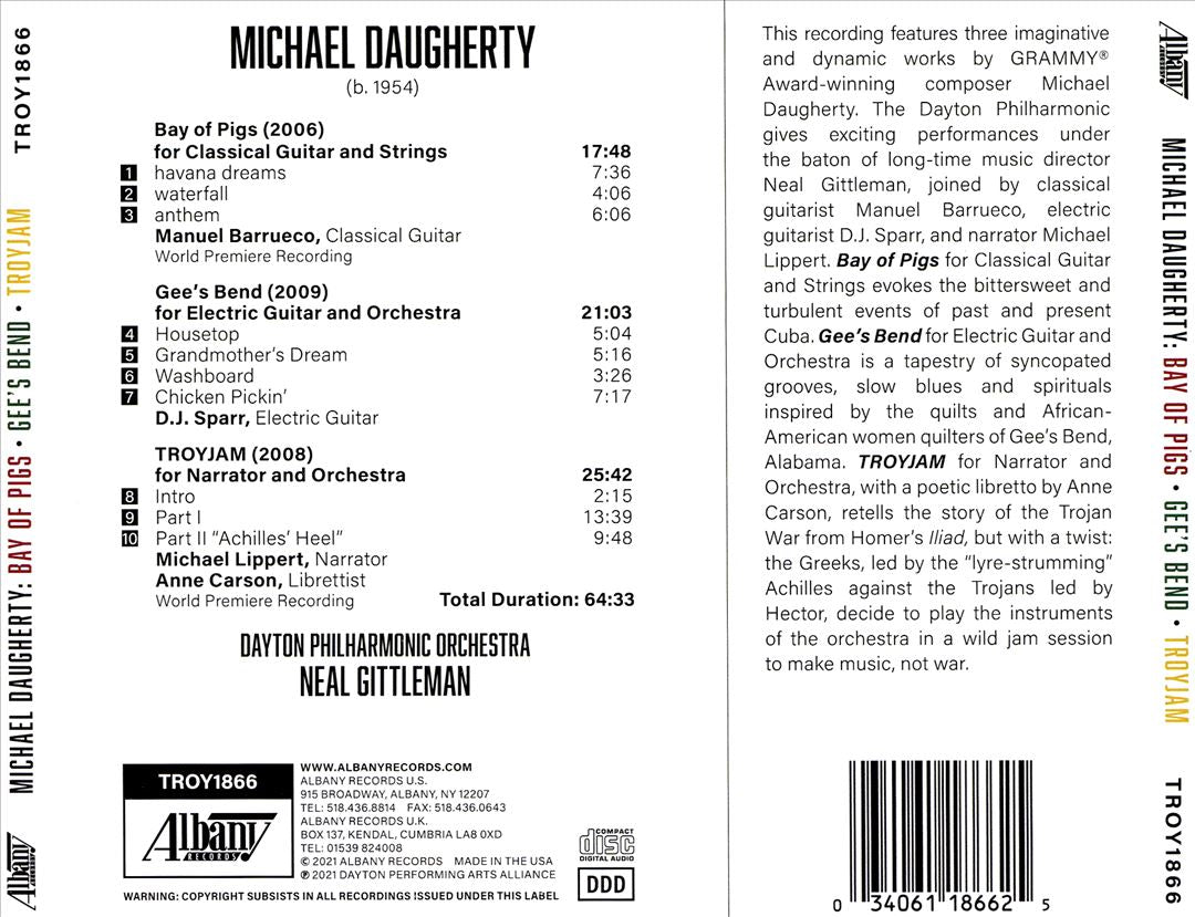 Michael Daugherty: Bay of Pigs; Gee's Bend; Troyjam cover art