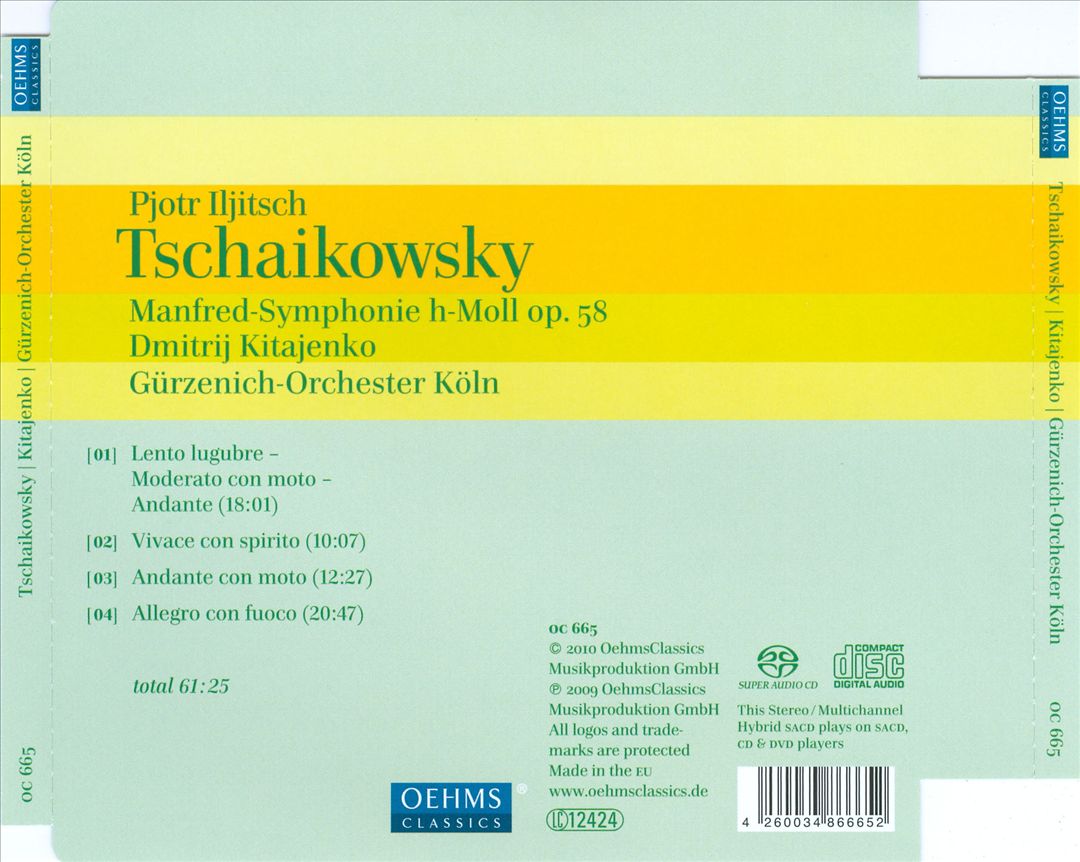 Tschaikowsky: Manfred-Symphonie cover art