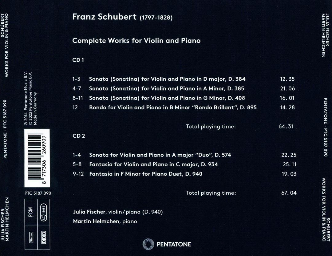 Franz Schubert: Complete Works for Violin and Piano cover art
