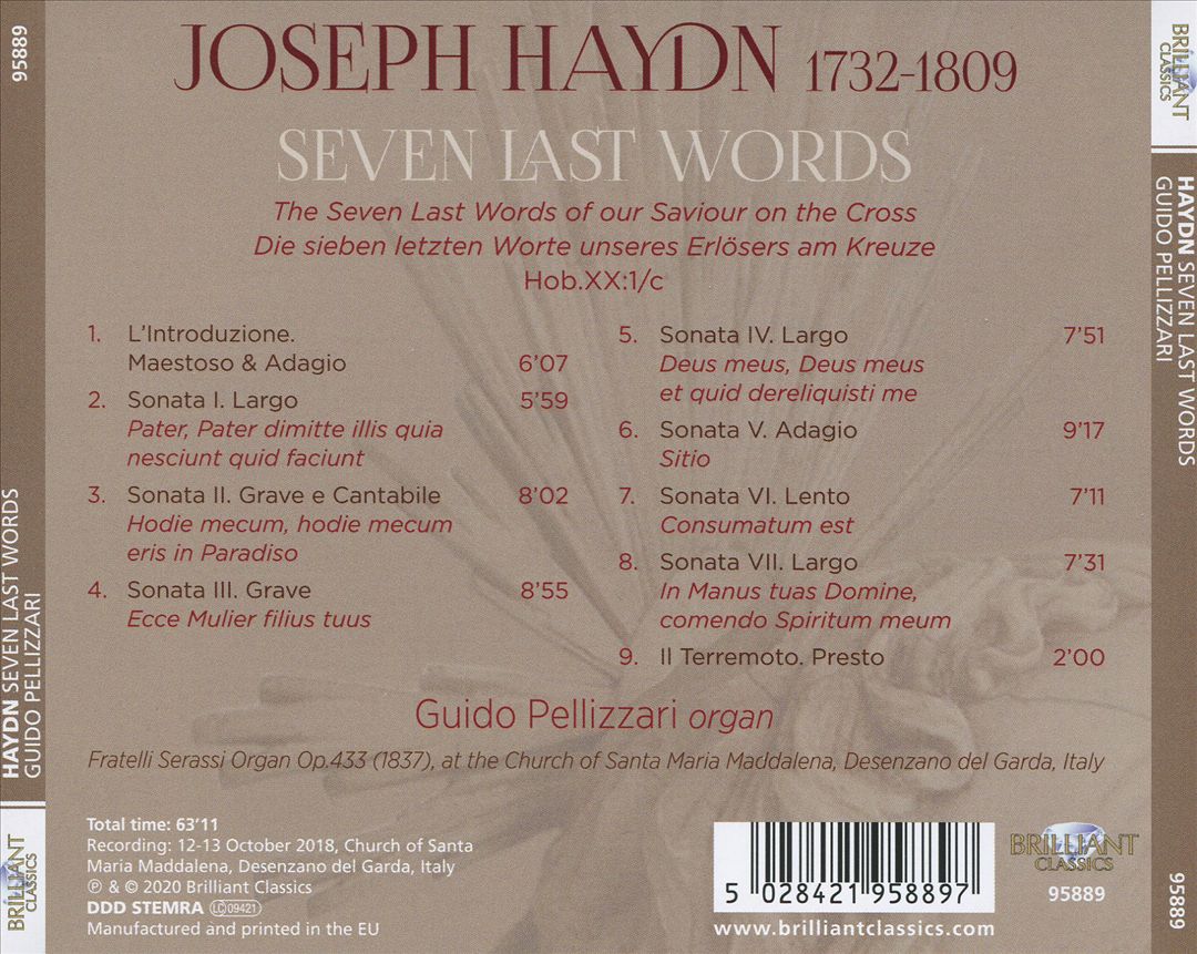 Haydn: Seven Last Words cover art