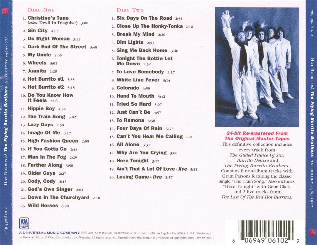 Hot Burritos! The Flying Burrito Brothers Anthology 1969-1972 cover art