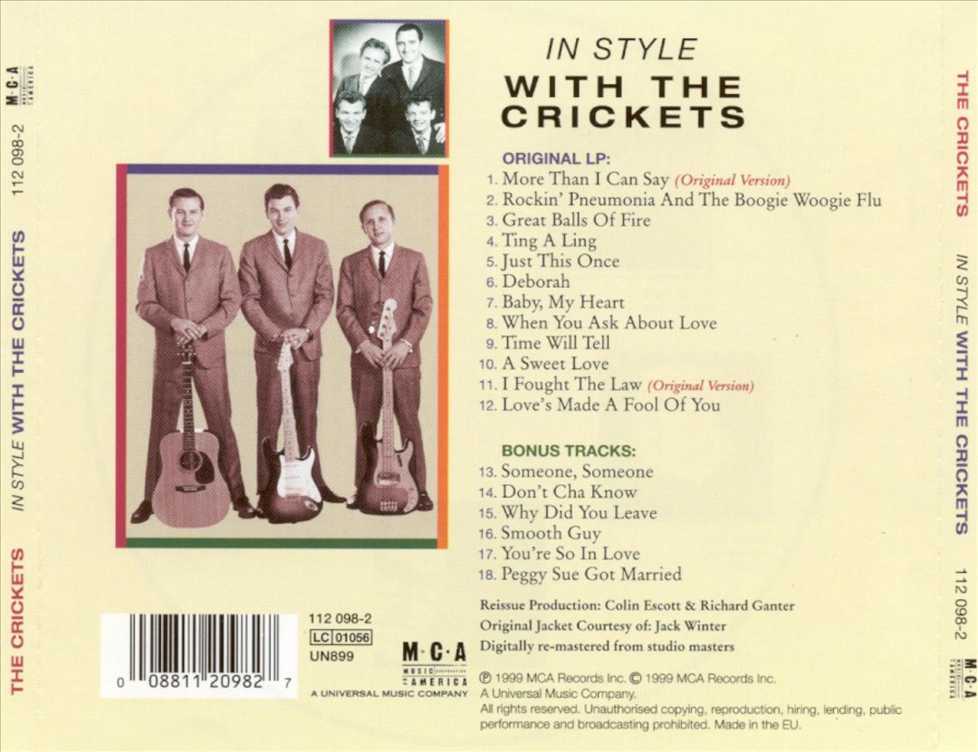 In Style with the Crickets cover art