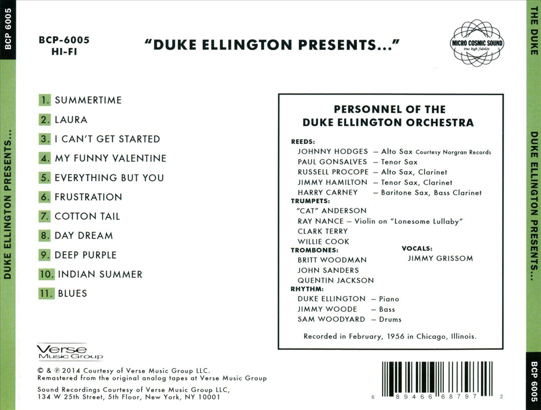 Duke Ellington Presents... cover art